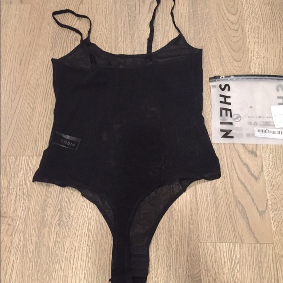 New Black Sheer Mesh Shaping Bodysuit NWOT - Picture 11 of 16